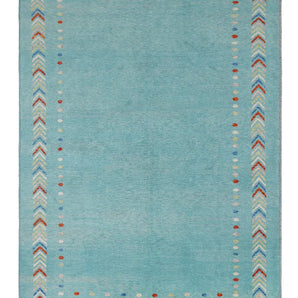 Handwoven Gabbeh rug by Orientmattor, Abshar Oriental design, 292 x 202 cm, featuring intricate patterns and warm earthy tones.