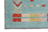 Handknuten Gabbeh Matta by Orientmattor, Abshar Oriental design, 292 x 202 cm, with intricate patterns and warm earthy tones.