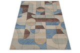 Handwoven Gabbeh rug by Orientmattor, Abshar Oriental style, 294 x 198 cm, featuring intricate patterns and warm earthy tones.