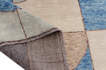 Handwoven Gabbeh rug by Orientmattor, Abshar Oriental style, 294 x 198 cm with intricate patterns and warm earthy tones.