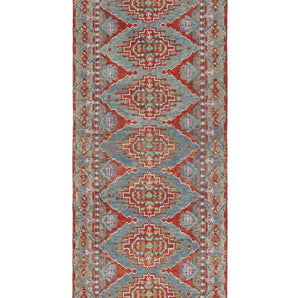 Handknuten Gabbeh oriental matta by Orientmattor, 303 x 79 cm, featuring traditional patterns and rich colors.