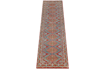Handknuten Gabbeh Matta Abshar Oriental in 303x79 cm with intricate patterns, crafted by Orientmattor.