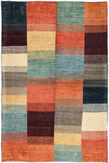 Handknuten Gabbeh oriental rug by Orientmattor, 174 x 113 cm, featuring traditional geometric patterns and warm earthy tones.