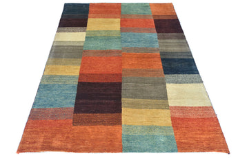 Handknuten Gabbeh Oriental rug by Orientmattor, 174 x 113 cm, featuring traditional geometric patterns and rich colors.