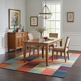 Orientmattor handwoven Gabbeh rug, 174 x 113 cm, with colorful geometric patterns in an oriental style.