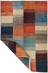 Orientmattor Gabbeh handwoven rug in oriental style, 174x117 cm with vibrant patterns and rich colors.