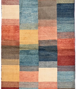 Orientmattor Gabbeh handwoven rug in traditional oriental style, 177x109 cm with intricate patterns and warm colors.