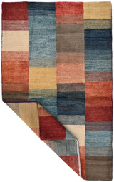 Orientmattor Gabbeh handwoven rug in natural colors, 177x109 cm, with traditional oriental patterns and soft woven texture.