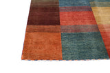 Orientmattor Gabbeh handknuten matta, 193x148 cm, with traditional oriental patterns and rich, warm colors.