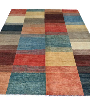 Orientmattor Gabbeh handwoven rug, 237x172 cm, featuring traditional oriental design and vibrant colors.