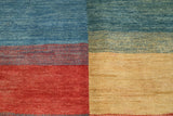 Orientmattor Gabbeh handknuten matta, 237x172 cm, with traditional oriental geometric patterns and warm earthy tones.