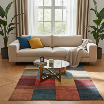 Handknuten Gabbeh Oriental rug by Orientmattor, 237 x 172 cm, featuring traditional geometric patterns and rich colors.