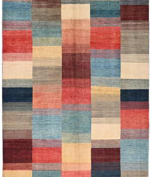 Handwoven Gabbeh Oriental rug by Orientmattor, 290x200 cm with intricate patterns and rich colors, model 65285.