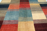 Orientmattor Gabbeh handwoven rug, 290x200 cm, traditional oriental design with vibrant colors and intricate patterns.