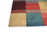 Handknuten Gabbeh Oriental rug by Orientmattor, 290 x 200 cm, intricate design and rich colors on woven wool surface.