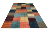 Handknuten Gabbeh Oriental rug by Orientmattor, 296 x 194 cm, featuring traditional geometric patterns and rich earthy tones.