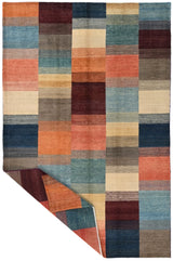 Handwoven Gabbeh Oriental rug by Orientmattor, 296 x 194 cm, showcasing intricate patterns and rich colors.