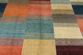 Handknuten Gabbeh Oriental rug by Orientmattor, 296 x 194 cm with intricate patterns and warm colors, woven textile floor covering