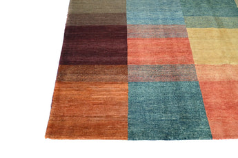 Orientmattor Gabbeh handknuten matta, oriental rug in natural colors, 296 x 194 cm, detailed woven design.