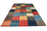 Handknuten Gabbeh Oriental rug by Orientmattor, 296x202 cm with intricate patterns and warm earthy tones.