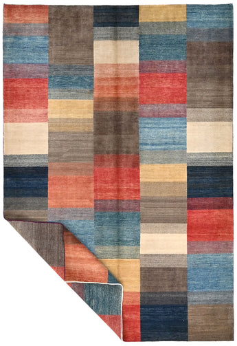 Orientmattor Gabbeh handwoven rug, 296 x 202 cm, featuring traditional Oriental design with vibrant patterns and rich texture.