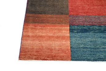 Handknuten Gabbeh Oriental rug in beige and brown, measuring 296 x 202 cm, by Orientmattor, showcasing traditional woven patterns.