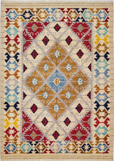 Handknuten Gabbeh Moracco No.65986 rug by Orientmattor, featuring traditional Moroccan patterns and vibrant colors.