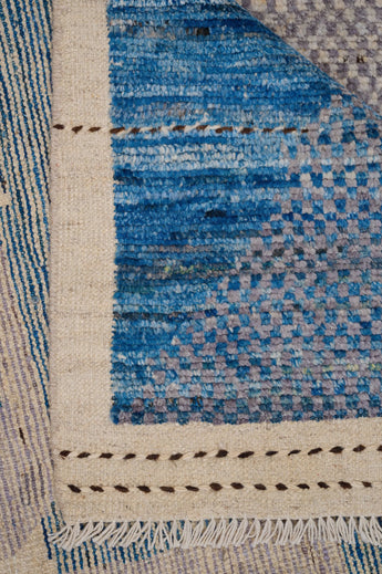 Handwoven Gabbeh rug Moracco No.65987 from Orientmattor, featuring intricate patterns and rich colors in a traditional design.