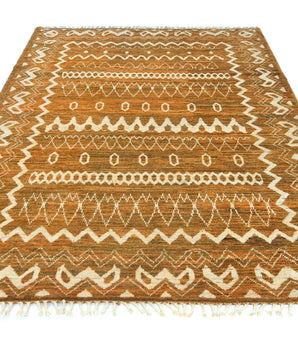 Handwoven Moracco Oriental Gabbeh rug by Orientmattor, 238x175 cm with intricate traditional patterns and rich colors.