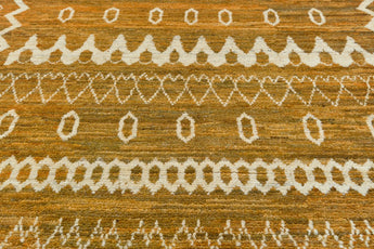 Handknuten Moracco Oriental Gabbeh rug, 238x175 cm, with traditional geometric patterns and rich earthy tones.