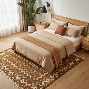 Orientmattor Gabbeh Moroccan Oriental handwoven rug, 238 x 175 cm with intricate patterns and vibrant colors.