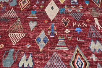 Handknuten Moracco Oriental Gabbeh rug by Orientmattor, 283 x 203 cm, featuring traditional patterns and rich colors.