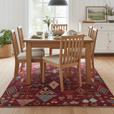 Handwoven Moracco Oriental Gabbeh rug by Orientmattor, 283 x 203 cm, featuring traditional geometric patterns.