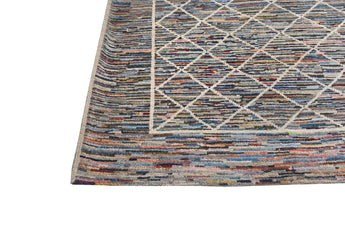 Orientmattor Gabbeh Moracco Oriental handwoven rug, 292x257 cm, featuring intricate traditional patterns and warm earthy tones.