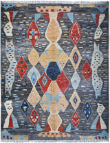 Handknuten Moracco Oriental Gabbeh rug from Orientmattor, 294x260 cm, featuring traditional geometric patterns and rich colors.