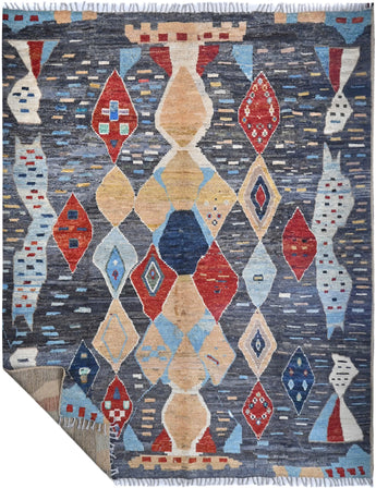Orientmattor Gabbeh Moracco Oriental handwoven rug, 294 x 260 cm with intricate patterns, style number 65485