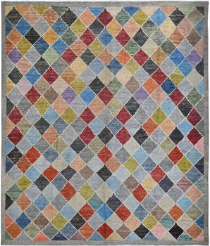 Handwoven Moracco Oriental Gabbeh rug, 295x250cm, with intricate traditional patterns from Orientmattor.
