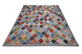 Handwoven Moracco Oriental Gabbeh rug from Orientmattor, 295x250 cm, featuring traditional geometric patterns and rich colors.