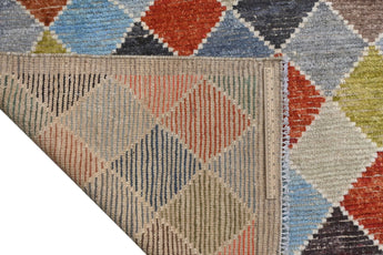 Handknuten Gabbeh Moracco Oriental rug, 295x250 cm, with intricate patterns and vibrant colors, by Orientmattor.