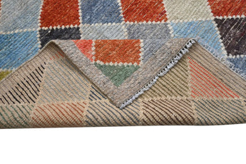 Handknuten Moracco Oriental Gabbeh matta in natural colors, measuring 295 x 250 cm, from Orientmattor, with intricate patterns.