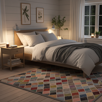 Handknuten Moracco Oriental Gabbeh rug by Orientmattor, 295 x 250 cm with intricate patterns and rich colors.