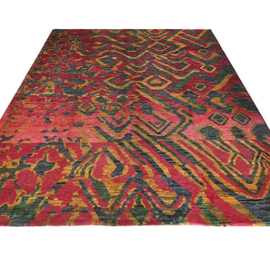 Orientmattor Gabbeh Moracco Oriental handwoven rug, 296 x 252 cm, with intricate patterns in warm tones.