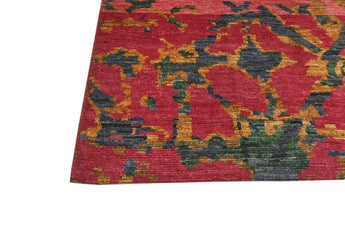Orientmattor Gabbeh Moracco Oriental handknuten matta, 296x252 cm, detailed geometric patterns and rich colors.
