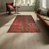 Handknuten Moracco Oriental Gabbeh rug, 296x252 cm, with intricate patterns and warm colors, by Orientmattor.