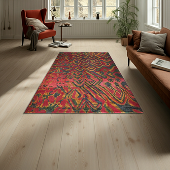 Handknuten Moracco Oriental Gabbeh rug, 296x252 cm, with intricate patterns and warm colors, by Orientmattor.