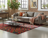 Handwoven Moracco Oriental Gabbeh rug by Orientmattor, 296x252 cm, featuring traditional patterns and rich, earthy colors.