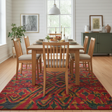 Handwoven Moracco Oriental Gabbeh rug by Orientmattor, 296x252 cm, featuring traditional patterns and rich colors.