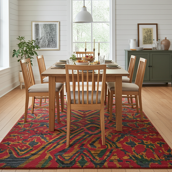 Handwoven Moracco Oriental Gabbeh rug by Orientmattor, 296x252 cm, featuring traditional patterns and rich colors.
