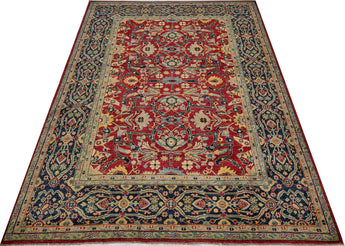 Handwoven Kelim rug Ziegler No.65862 from Orientmattor featuring intricate geometric patterns in warm earthy tones.