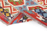 Handwoven Kelim-Chobi Oriental rug by Orientmattor, 190 x 144 cm, featuring traditional geometric patterns and vibrant colors.